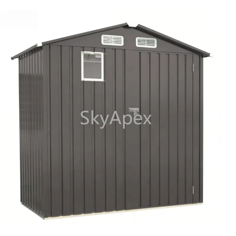New Model Aluminum Tool Shed 6x3.5ft with Observation Window Eco-Friendly Waterproof Rodent Proof Modern Design Easily Assembled