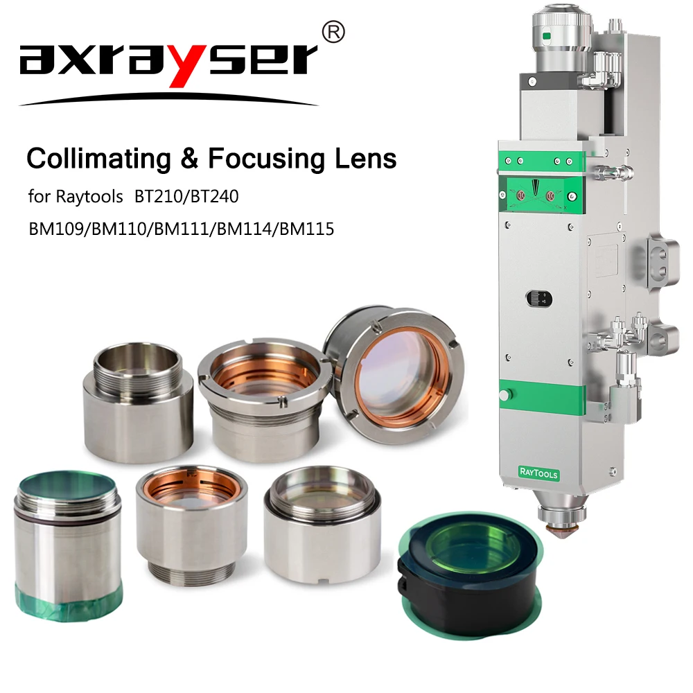 Raytools Laser Collimating & Focusing Lens with Holder Set D28 D30 for BT240 BM110 BM111 BM114 BM115 Fiber Cutting Head Parts