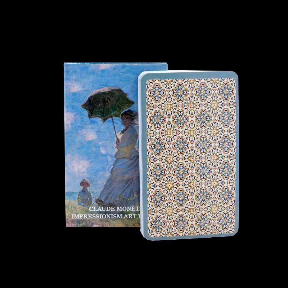 12x7cm  Claude Monet Impressionism  abstract artis Tarot Divination Cards with Guide Book  Divination