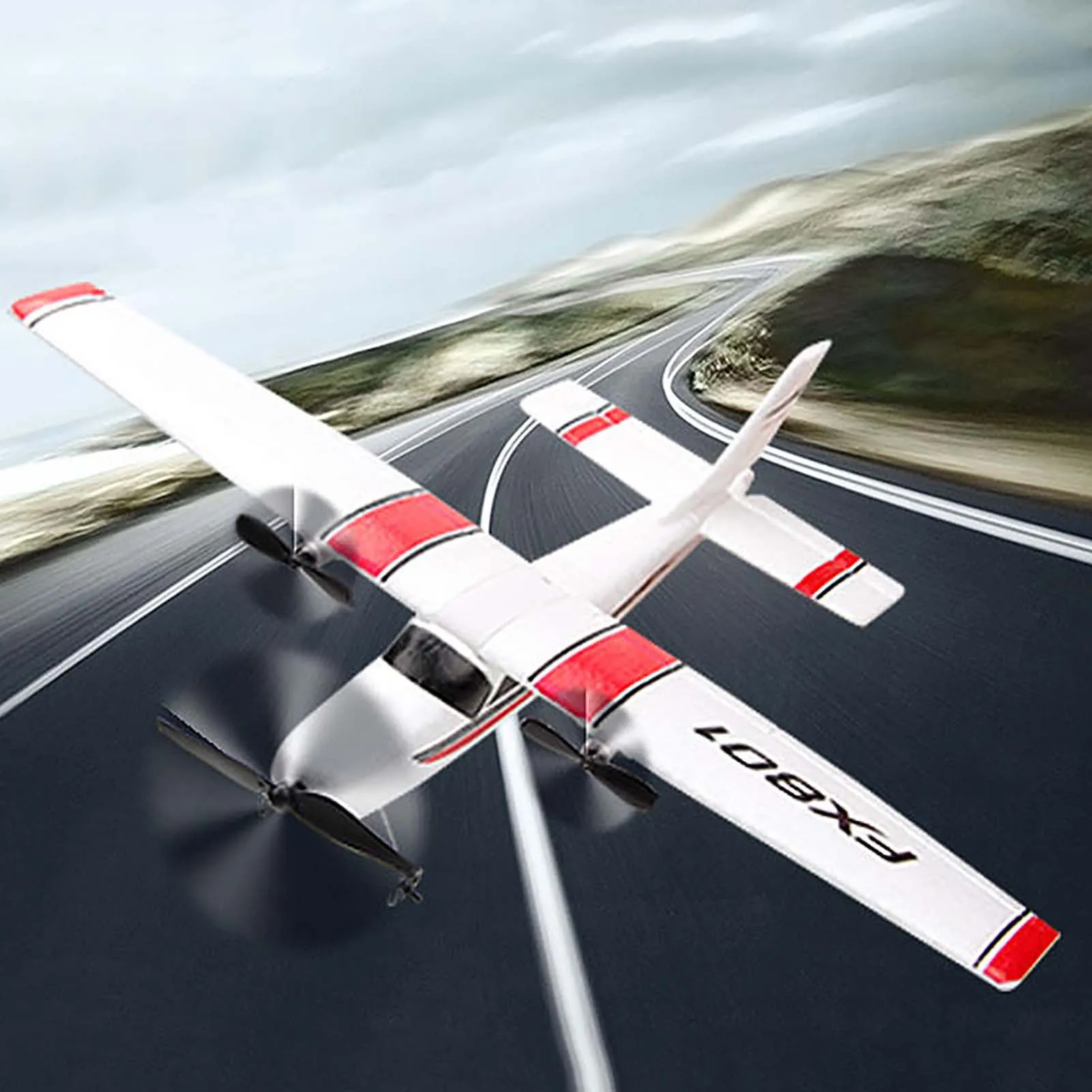 FX801 Airplane DIY RC Plane 2.4GHz 2CH EPP Craft Electric RC Glider Airplane Outdoor Fixed Wing Aircraft for Kids