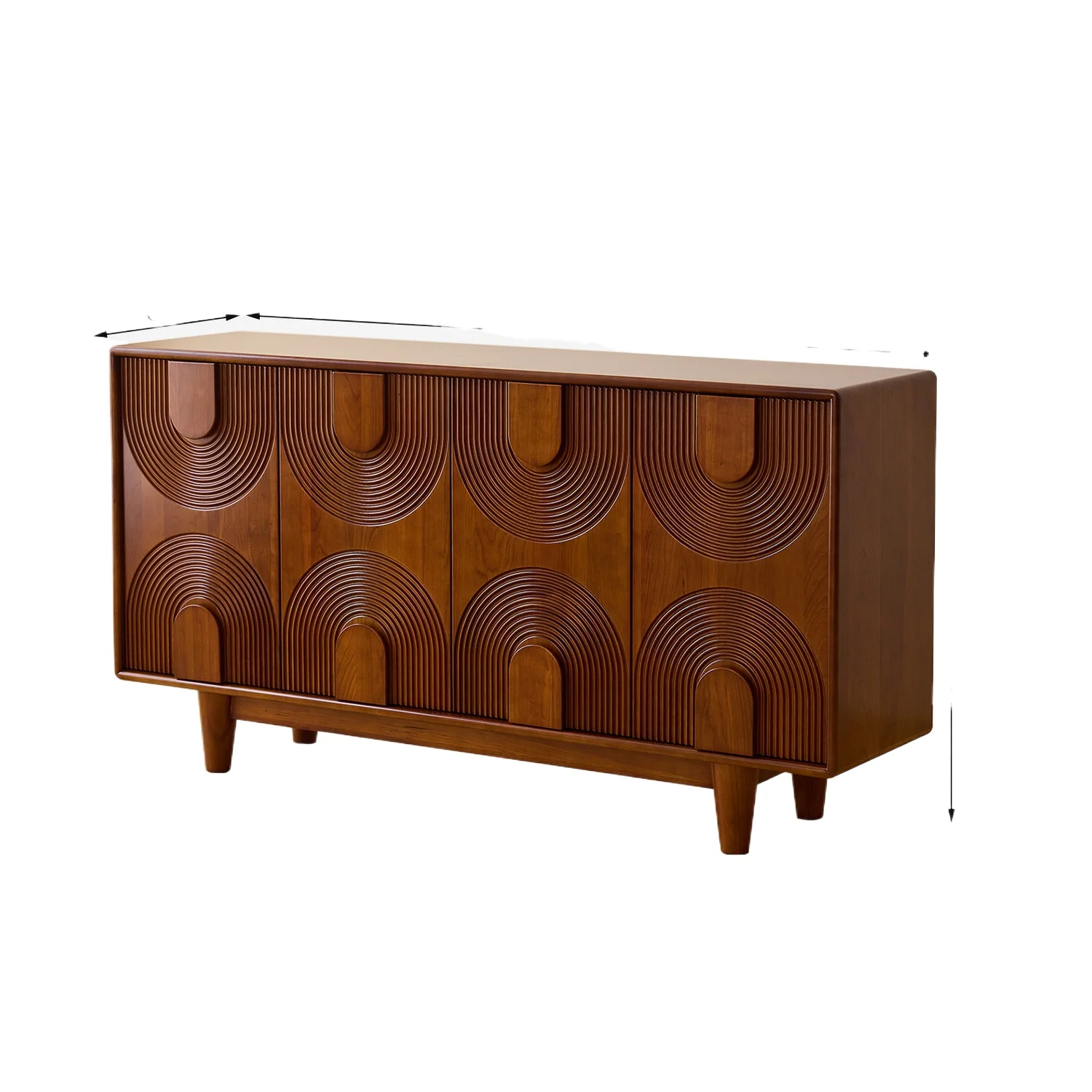 LMM solid wood retro home dining side cabinet living room bedroom wall locker