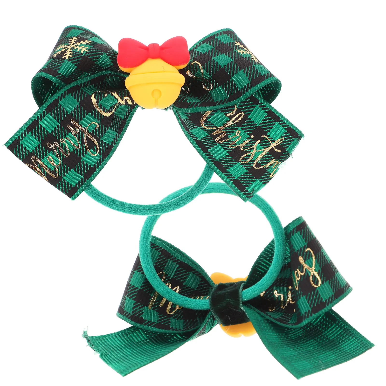 

2 Pcs Bow Tie Little Girls Hair Accessories Holiday Elastics Ties with Bows for