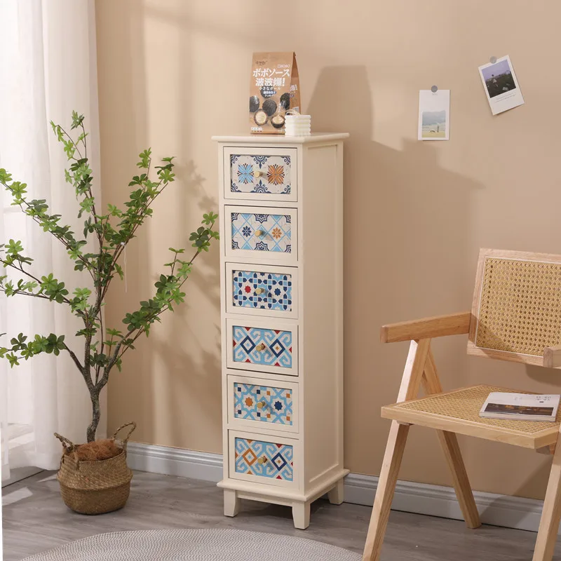 

Living room lockers, wall cabinets, bedside tables, installation-free color bucket cabinets, American ins painted solid wood sto
