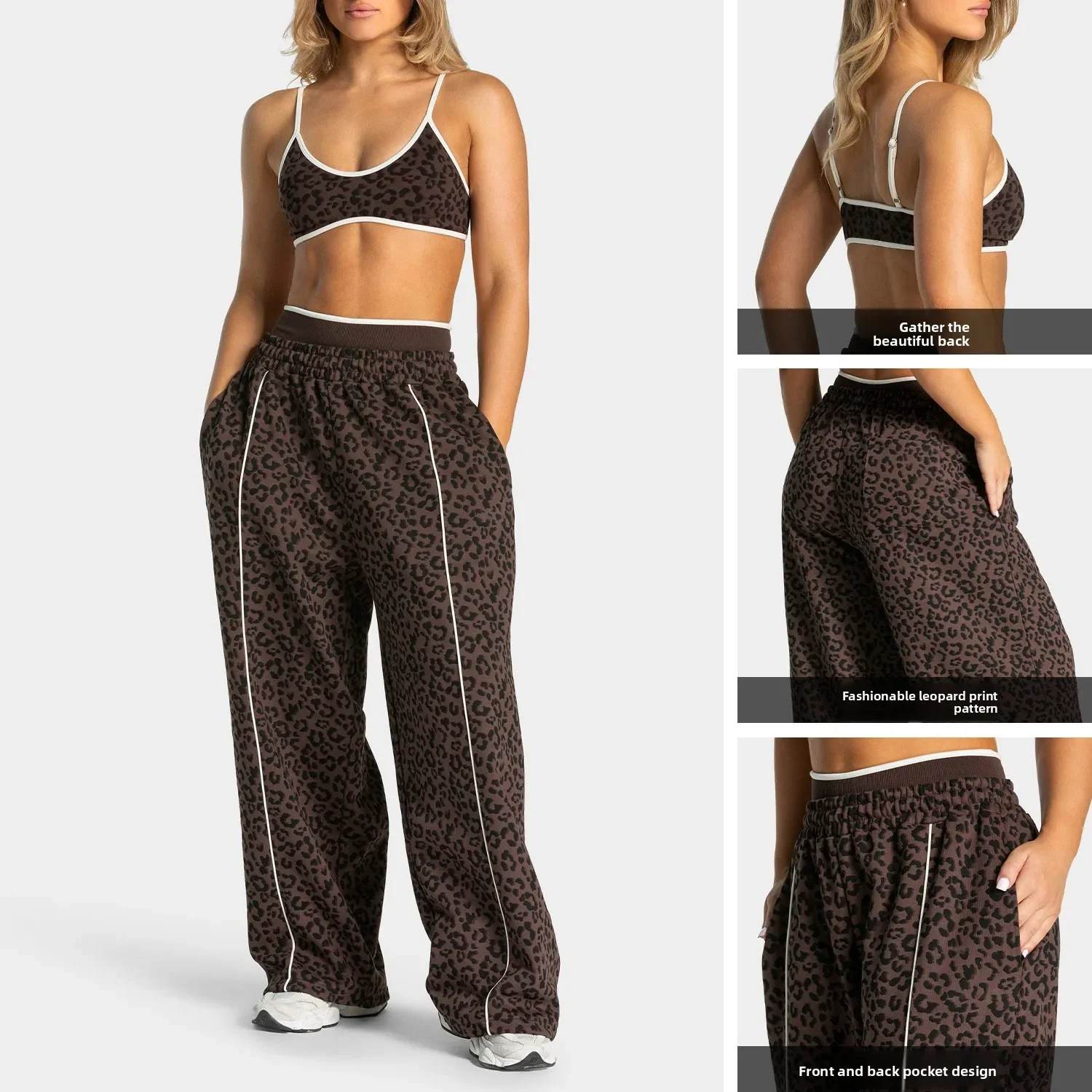 High Elastic Seamless Yoga Outfit for Women, Naked Feel Butt Lifting Sports Bra + Long Leggings, Gym Running Training Suit