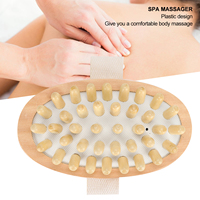 Massage Brush Natural Wood Massager Body Brush Scrubber Hair Scalp Spa Bath Massage Natural Wood Massager Brush Massage Tool