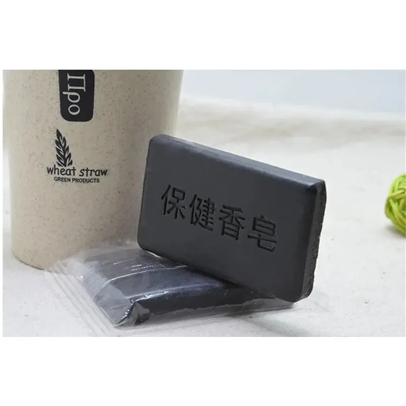 Bamboo Charcoal Natural Face Body Care Oil Control Whitening Anti-acne Skin Treatment Soap Blackhead Remover Bath Travel Soap