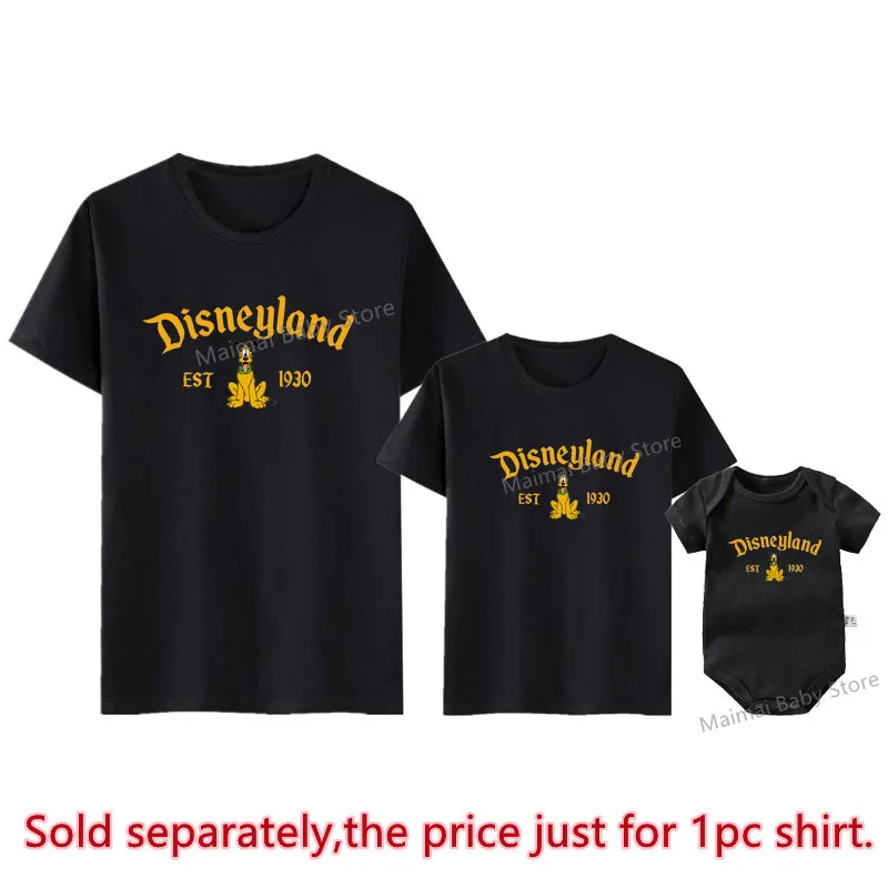 New Vintage Disneyland Est 1928 Shirts Retro Mickey And Friends Print Family Matching Outfits Funny Disney Trip Tops Tees