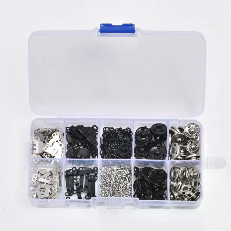 /HTF/Hooks And Eyes Set Sew-on Snap Buttons DIY Clothing Button Sewing Closures Snaps Kit For Clothes Bags Sewing Craft Sewing