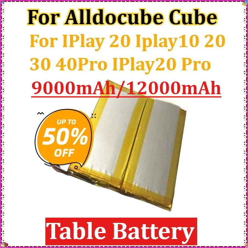 

For Alldocube Cube IPlay 20 Iplay10 20 30 40Pro IPlay20 Pro Rechargeable Lithium Table Battery 9000mAh