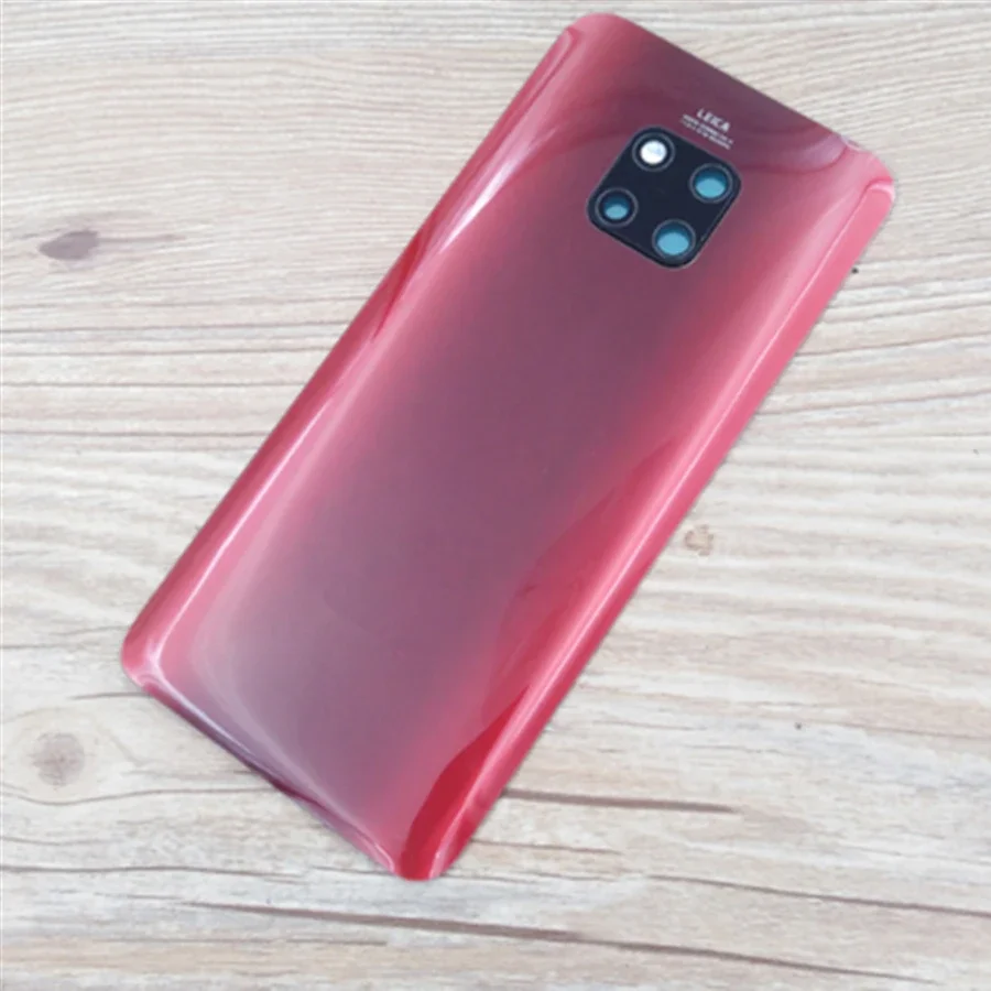 For Huawei Mate 20 Pro Glass Back Cover Rear Door Housing Battery Case Replacement Repair Parts Mate20 Pro With Camera Lens+Logo