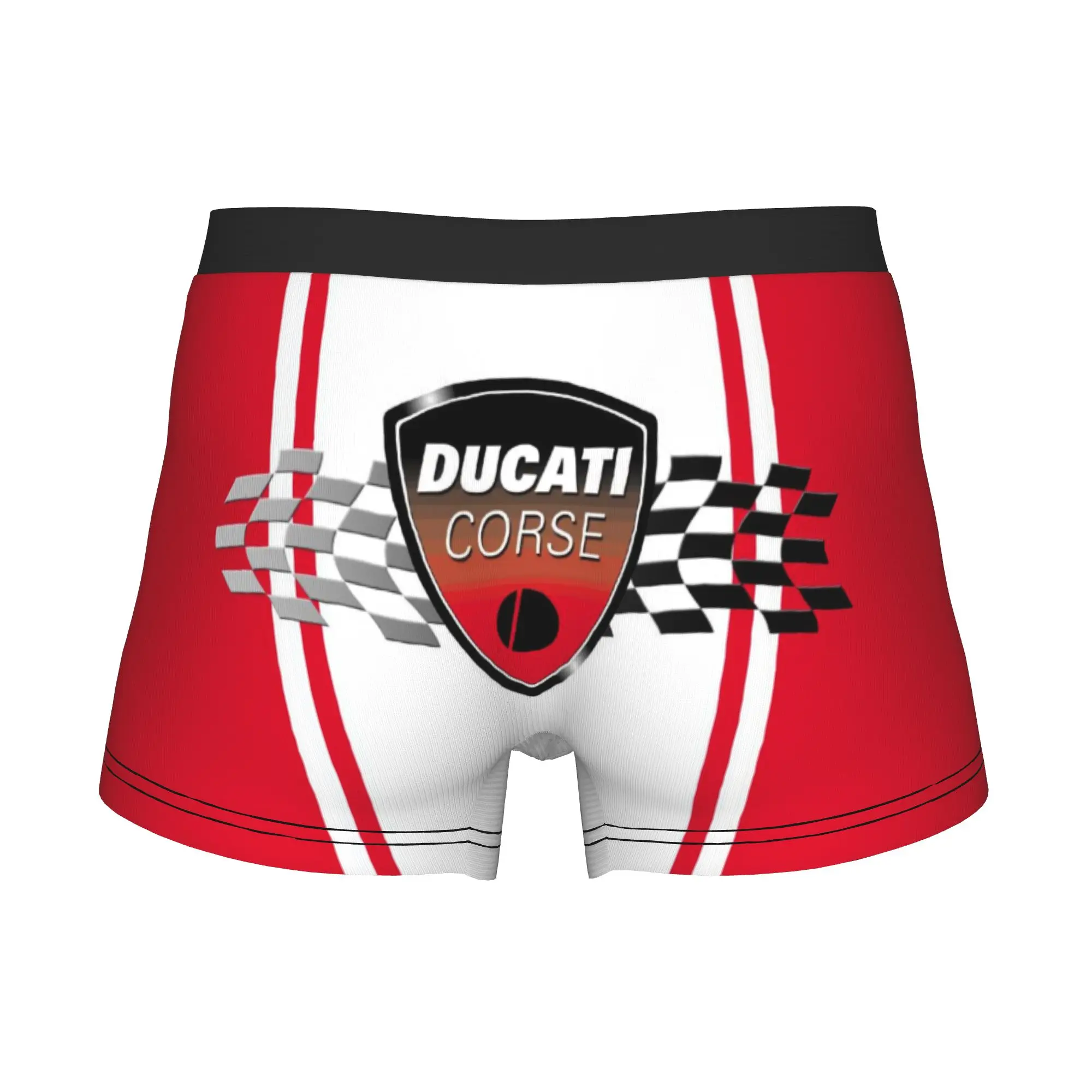 Ducatis Logo Underwear Men Printed Motorcycle Racing Sprot Boxer Shorts Panties Briefs Breathable Underpants