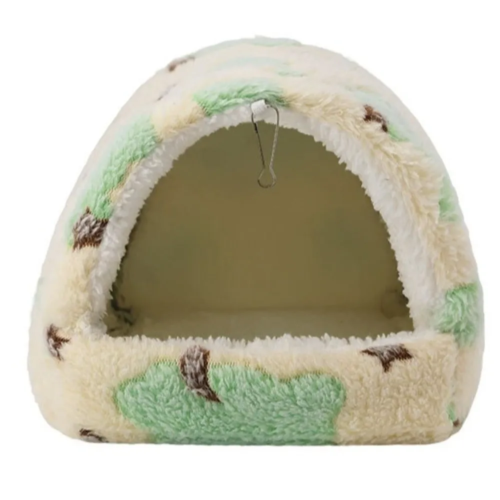 Neues hängendes Plüsch-Papageiennest, warme Baumwolle, großes Fassungsvermögen, gefüllte Vogelhütte, weiches Zelt-Design, Meerschweinchen-Nest für den Winter. – Detail 11