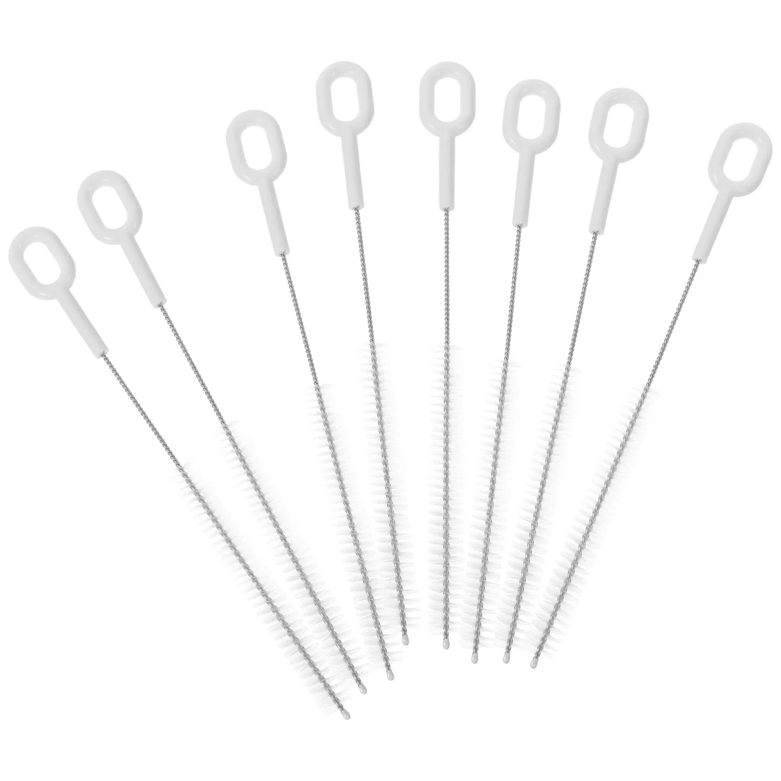 

10pcs White Cleaner for Stainless Steel Baby Straw Bottle Brush Straw Cleaning Cleaner Brush Reusable Flexible Pipe Water
