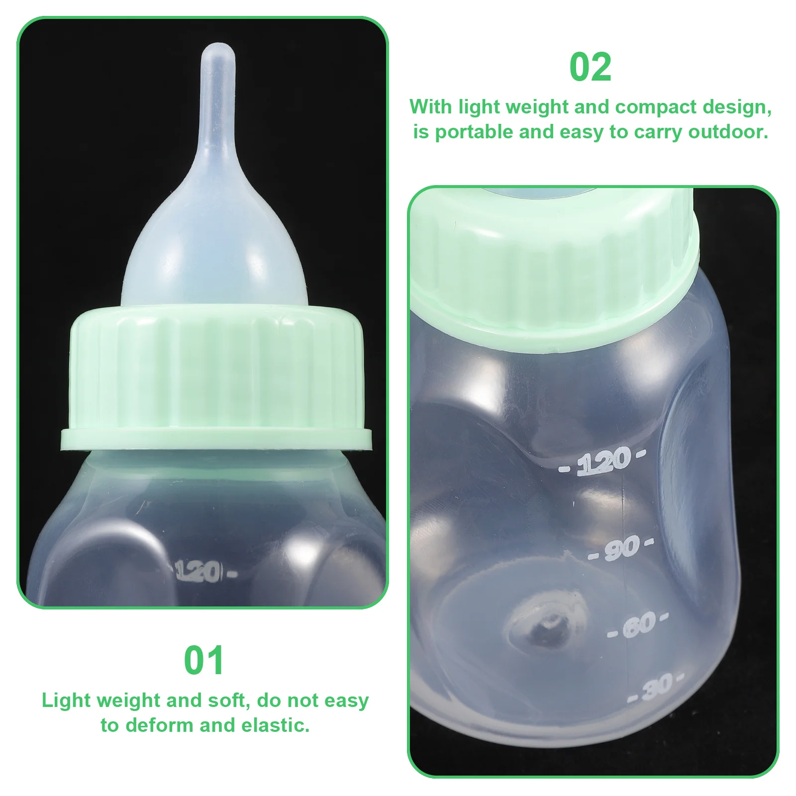 

1Set Pet Nursing Bottle Kit Squeeze Feeding Milk Bottle Small Pets Puppy Kitten Durable Lightweight Longlasting