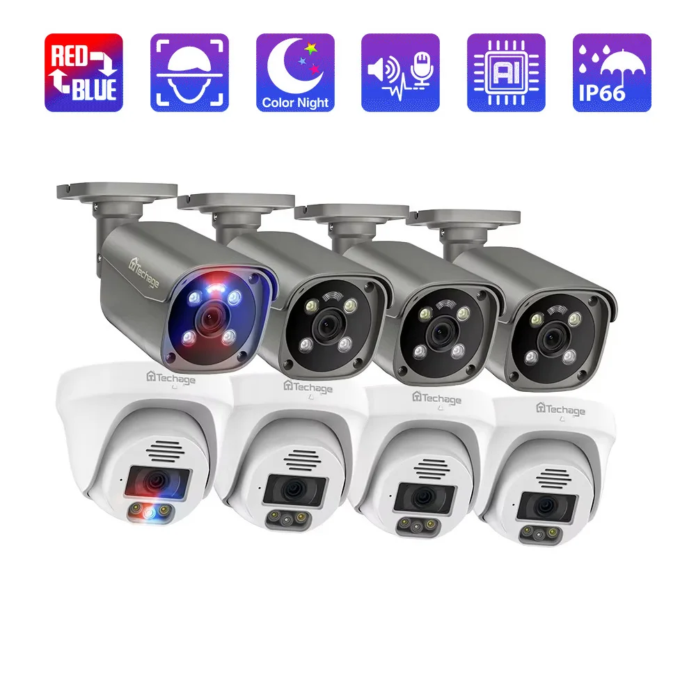 techage-4k-8mp-1-3pcs-poe-network-camera-red-blue-alarm-signal-intelligent-facial-recognition-color-night-vision-camera