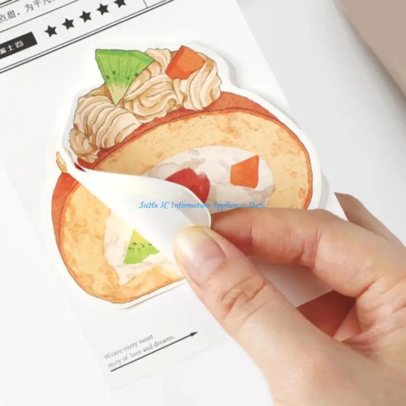 

Lovely Stickier Note Simple Memos Pad Easy to Write Dessert Cake Note Pad Sweet Station Series Stickier Note