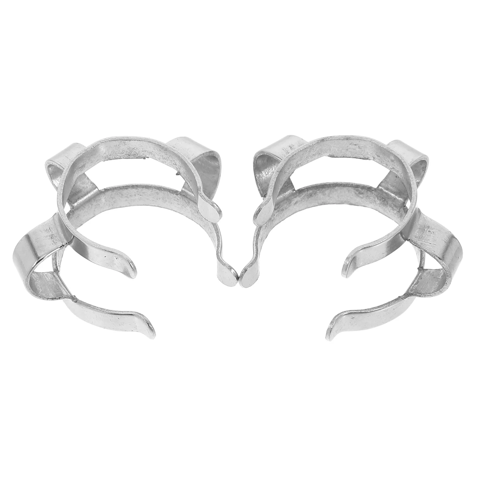 

2pcs Stainless Steel Fixing Clamps Joints Clips Practical Clips for Laboratory Stainless Steel Joints Clips Small Clips Laborato
