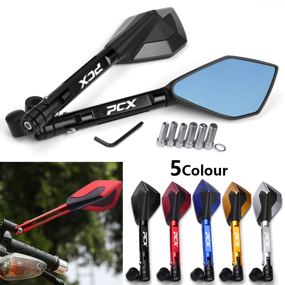 Motorcycle Rearview Mirror CNC Aluminum View Side Mirrors Accessories For HONDA PCX125 PCX 125 PCX150 PCX 150 PCX160 PCX 160