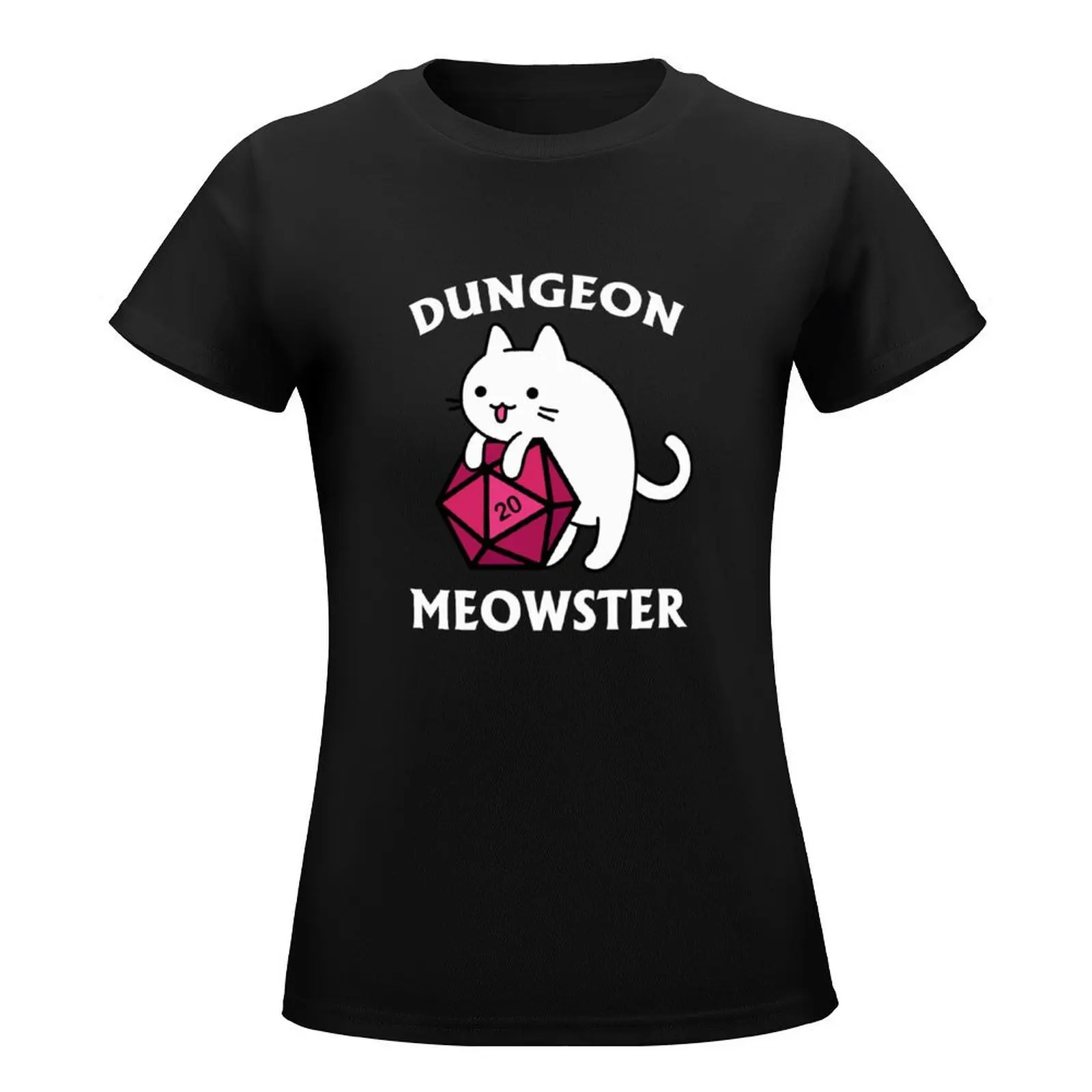 Dungeon MeowsterDnD Dungeon Master Cat with D2019 T-Shirt cute anime lady korean Women's