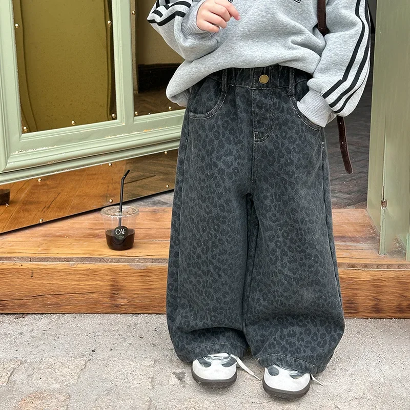 Girls Pants Kids Clothes Fashion Easy Matching Jeans