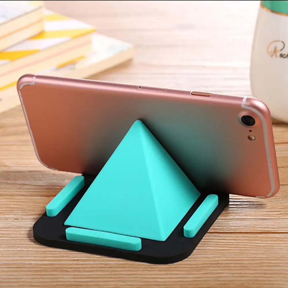 Innovative Anti-scratch Wear-resistant Portable Four-sided Pyramid Shape Phone Tablet Mini Mount Phone Stand Hands-free