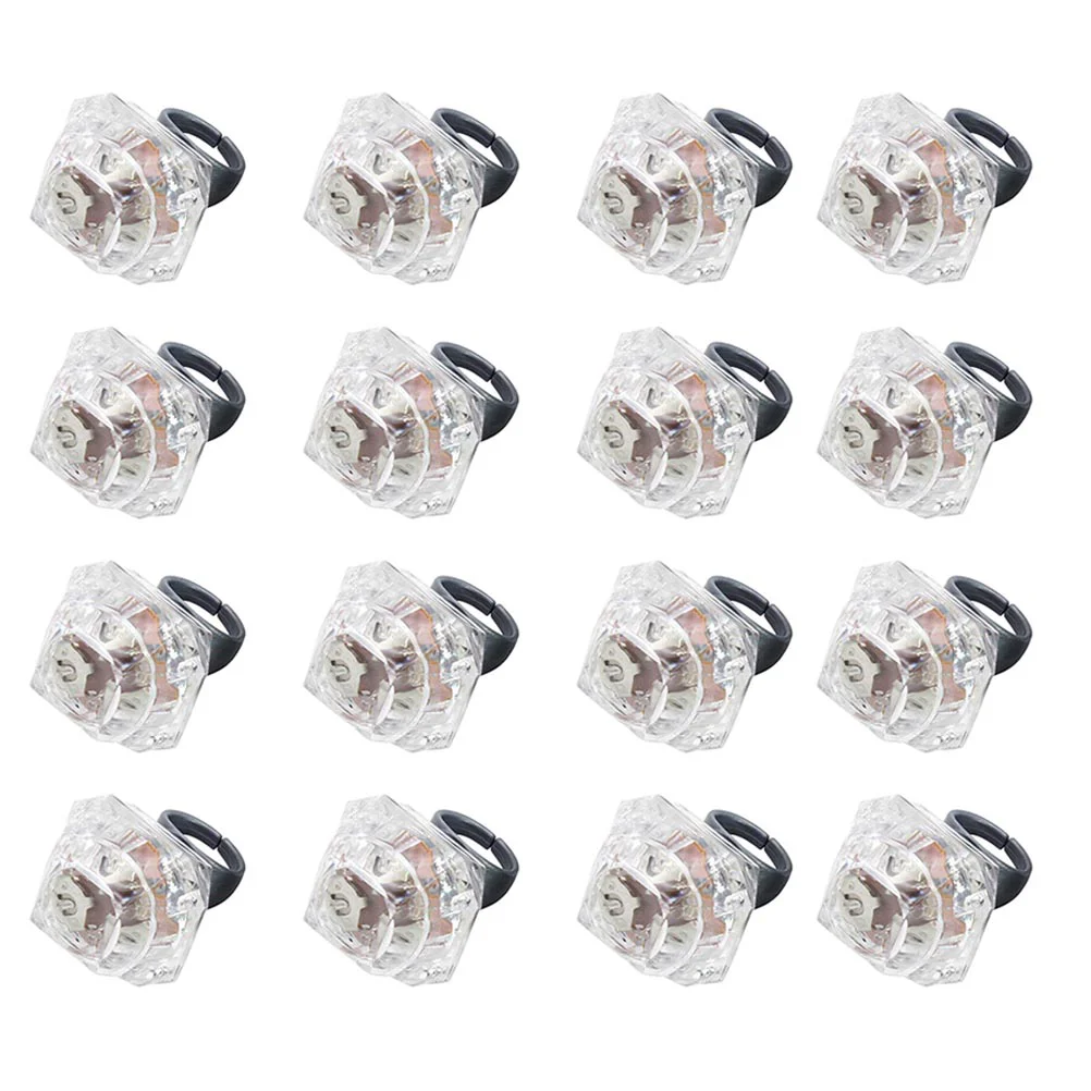 16 Pcs Glowing Ring Rings Toys Gits Party Supplies Flashing Finger Plastic Favor LED Child