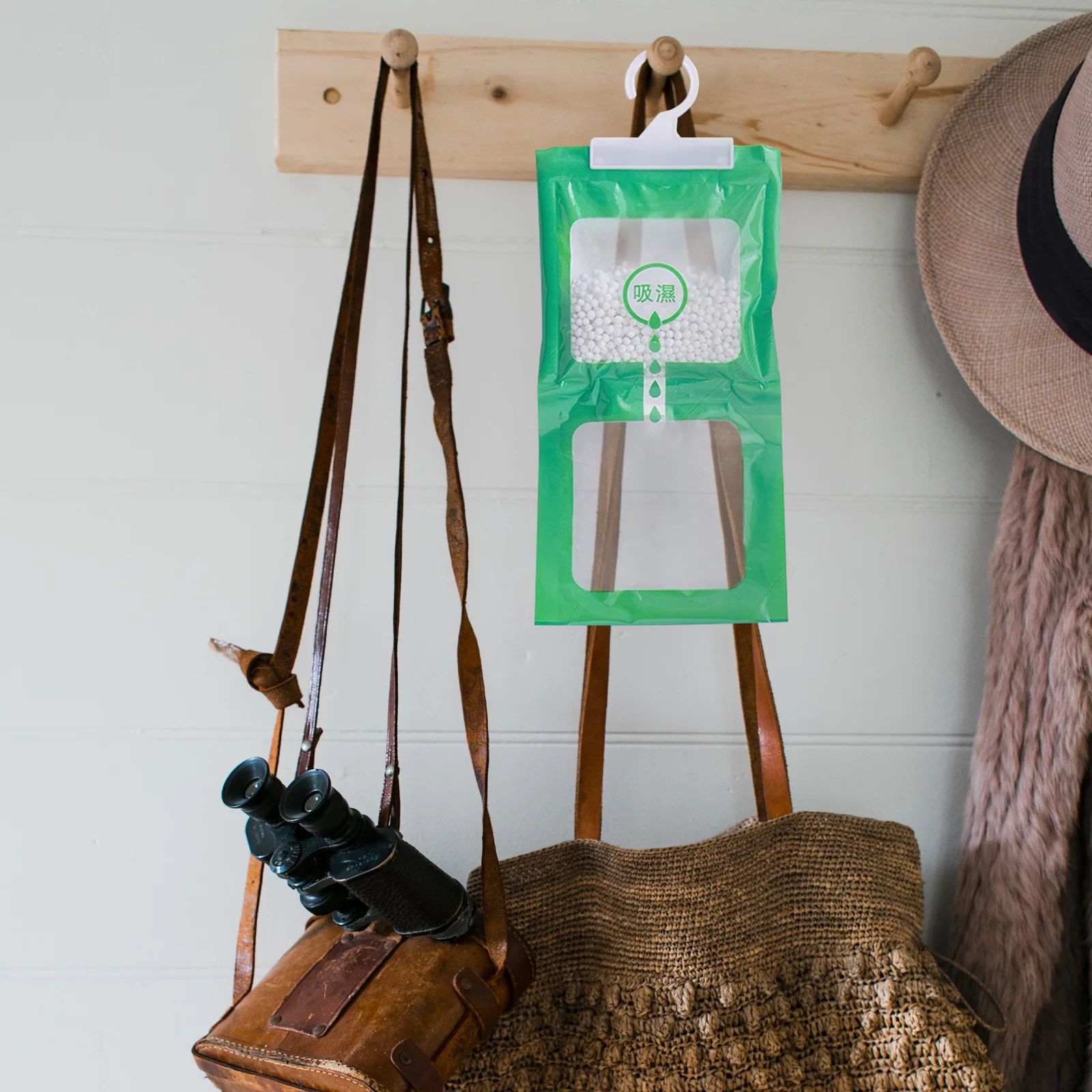 

50pcs Moisture Absorber Packet Hooks Plastic Hangers For Closet Moisture Absorbing Bags Small Hooks Durable Reusable Hanging