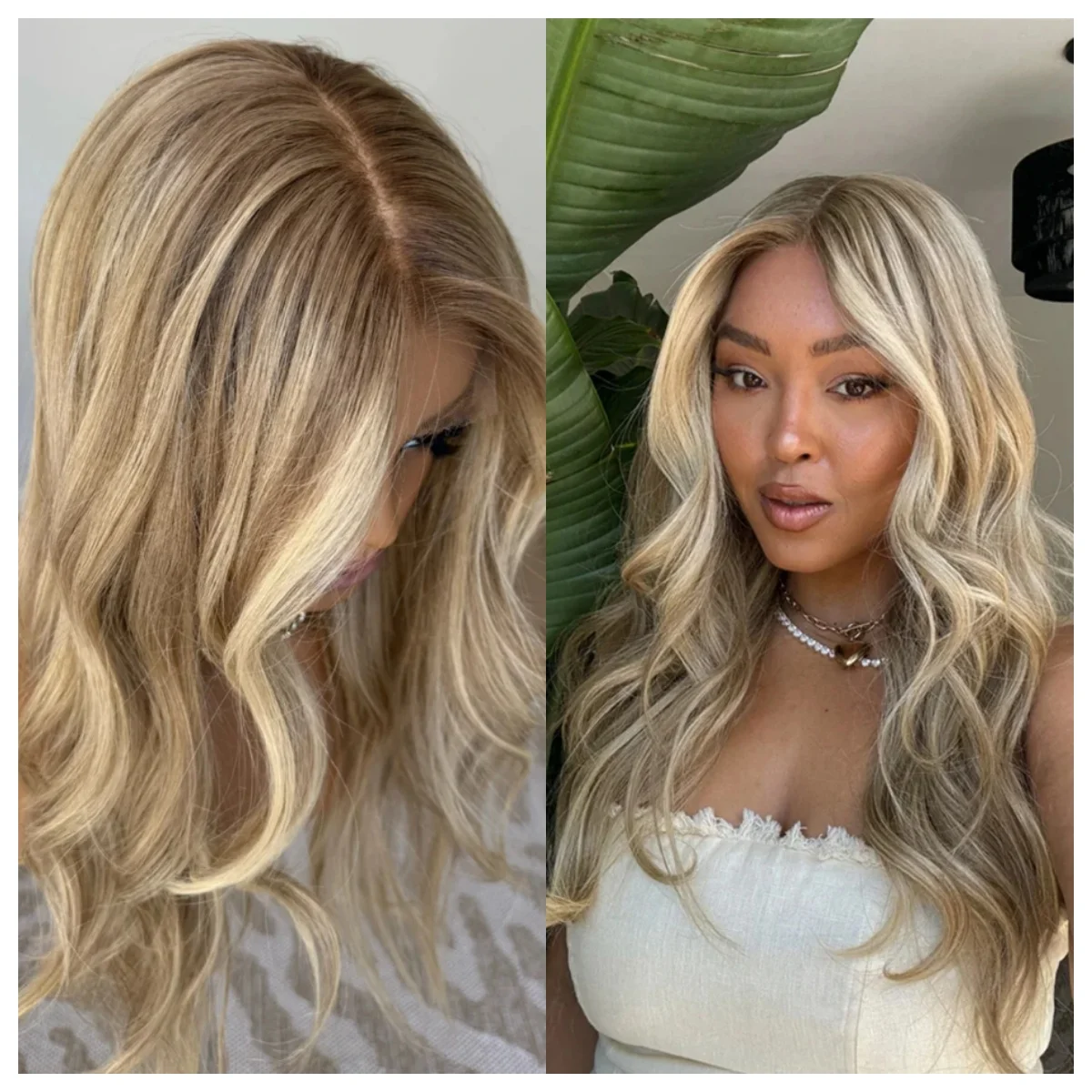 วิกผมสังเคราะห์ลูกไม้ด้านหน้าด้านหน้า Ash สีน้ําตาลผสมสีบลอนด์ไฮไลท์วิกผมคุณภาพสูงสําหรับผู้หญิงวิกผมนุ่ม 24 นิ้ววิกผมสังเคราะห์ทนความร้อน