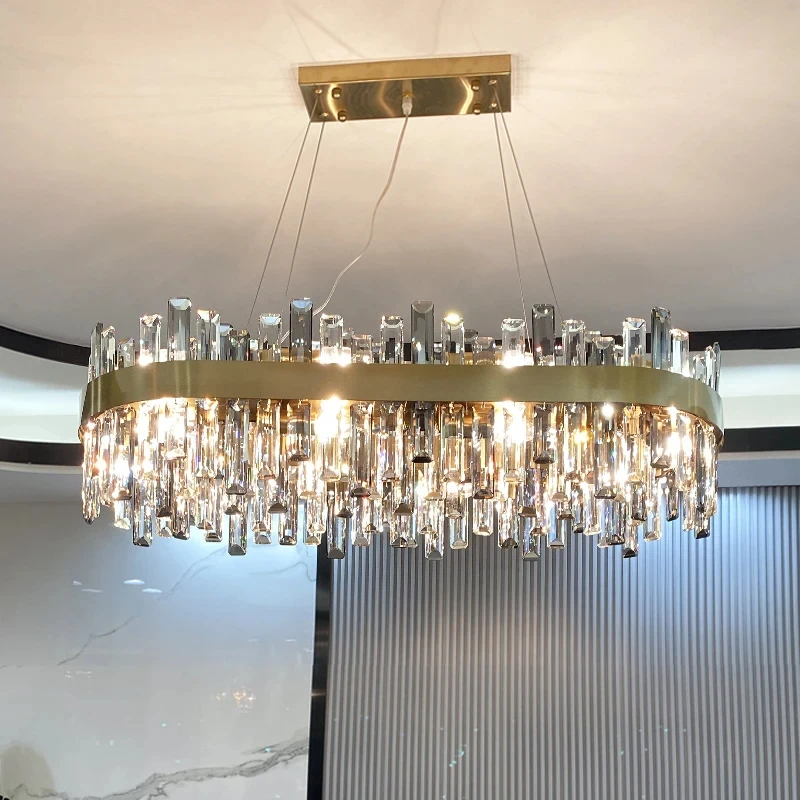 Luxury Modern K9 Crystal Chandelier Creative and Minimalist Living Room Light Bedroom Light high-end kKitchen iIsland Chandelier