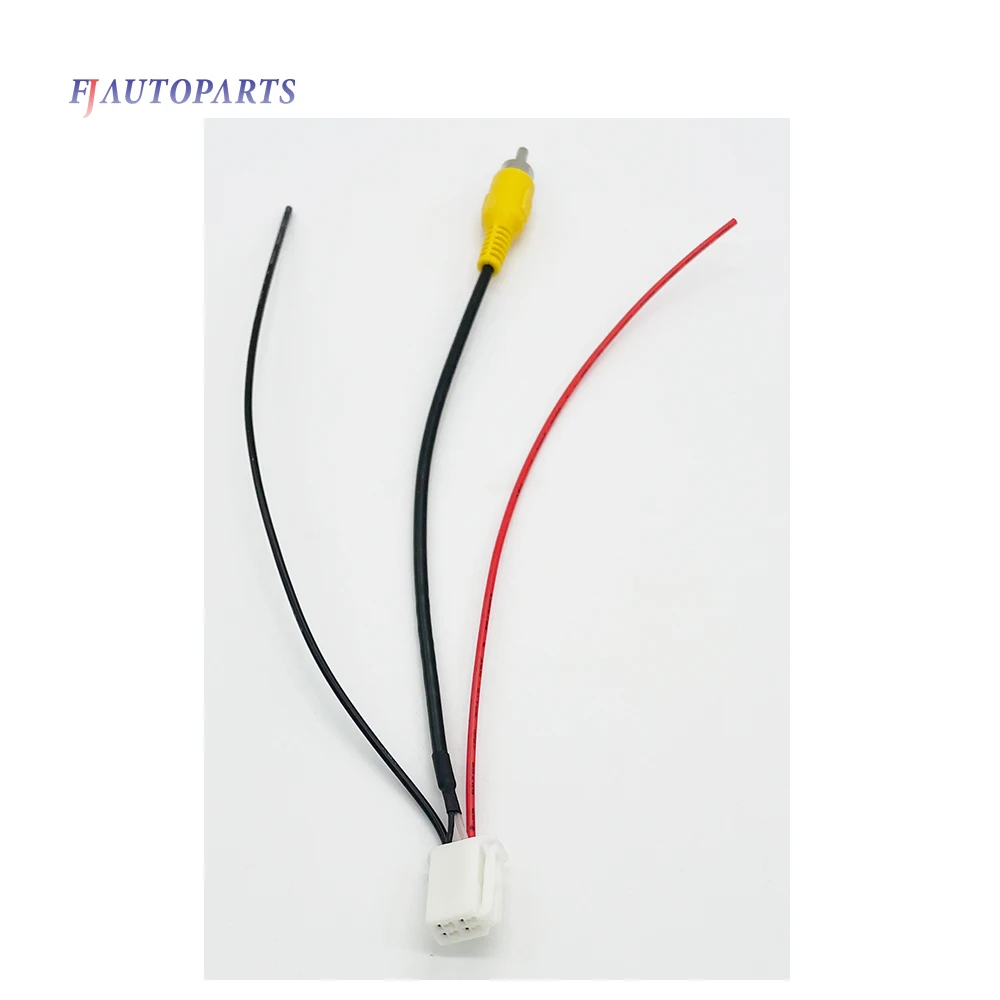 For Toyota 4Pin Male Connector Wiring Harness for Radio Back Up Reverse Camera RCA Input Plug Cable