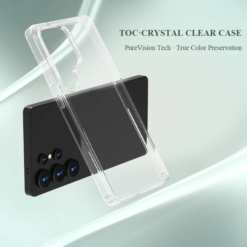 

LR Toc For Samsung Galaxy S25 Ultra 5G Case Soft TPU Silicone Edge + Hard PC Panel Anti-Drop Phone Protective Cover