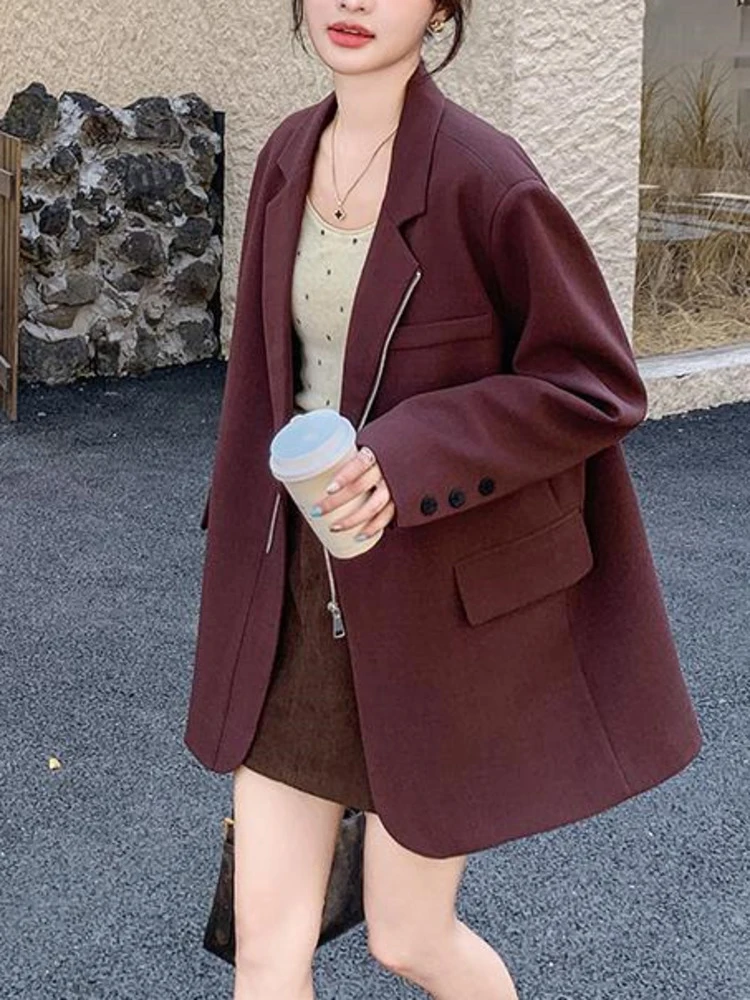 Newest Spring Summer Women's Zippered Blazer Jacket Fashion Asymmetrical Design Lightweight Office Casual Suit Coat blazer mujer