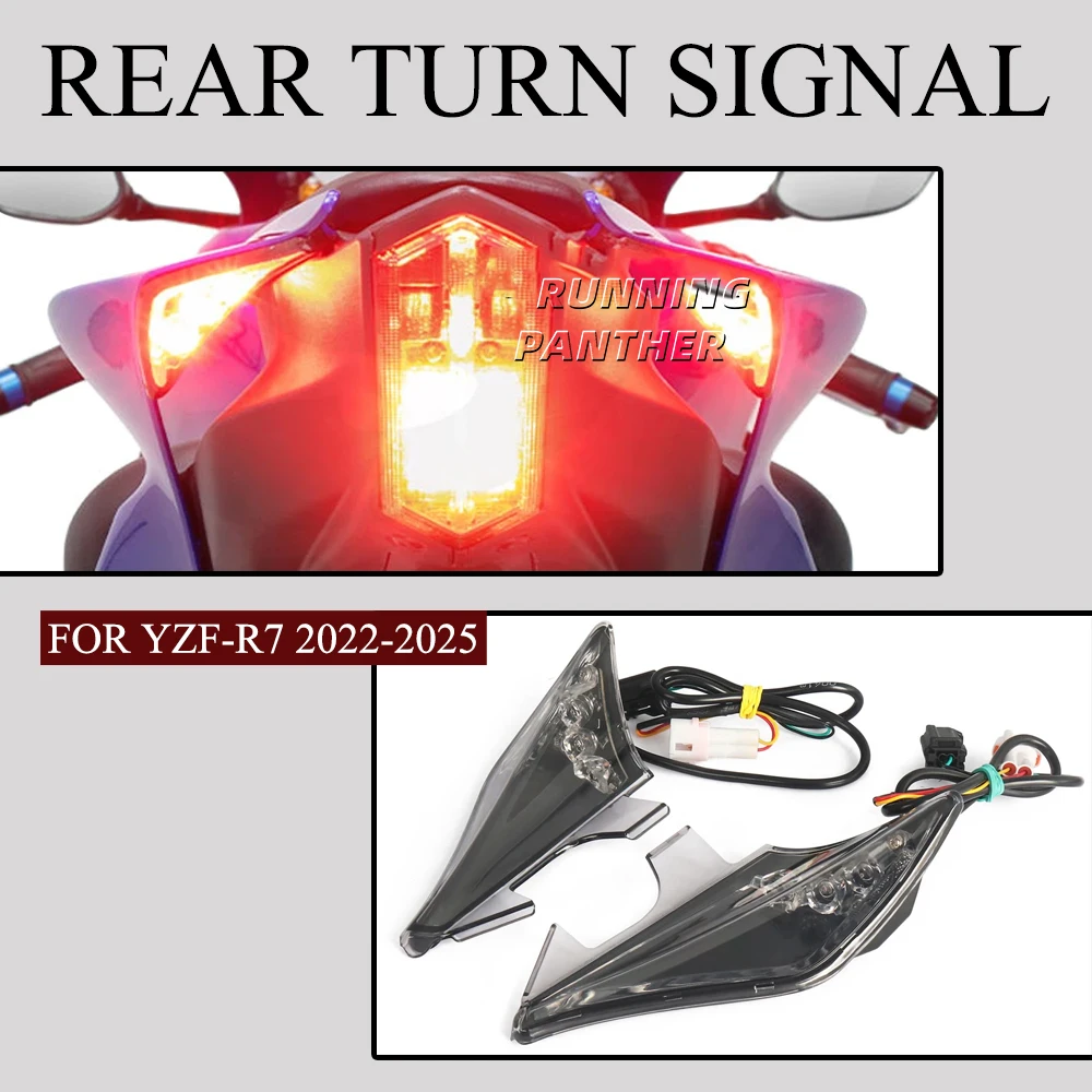 

FOR YZF R7 2022-2025 New Motorcycle modification accessories LED brake lights integrated with turn signal lights