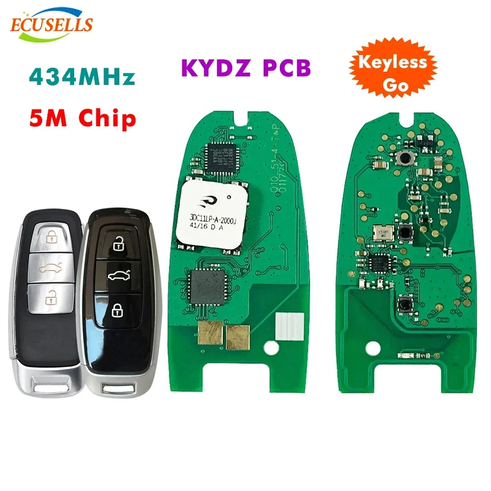 KYDZ MLB 5M llave control remoto inteligente sin llave Fob 433MHz con 5M Chip 4N0 959 754J para Audi A4 A5 A6 A7 A8