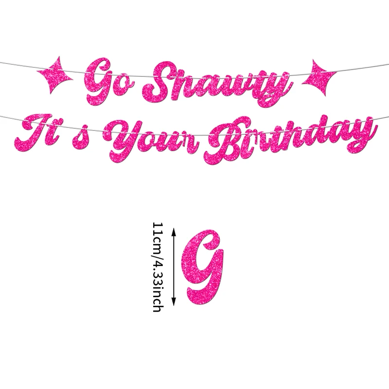YOMDID Geburtstags-Banner, glitzernd, „It's Your Birthday Party“-Banner, Hip-Hop-Mottoparty-Dekoration, lustige Foto-Requisite, hängende Ornamente – Detail 4