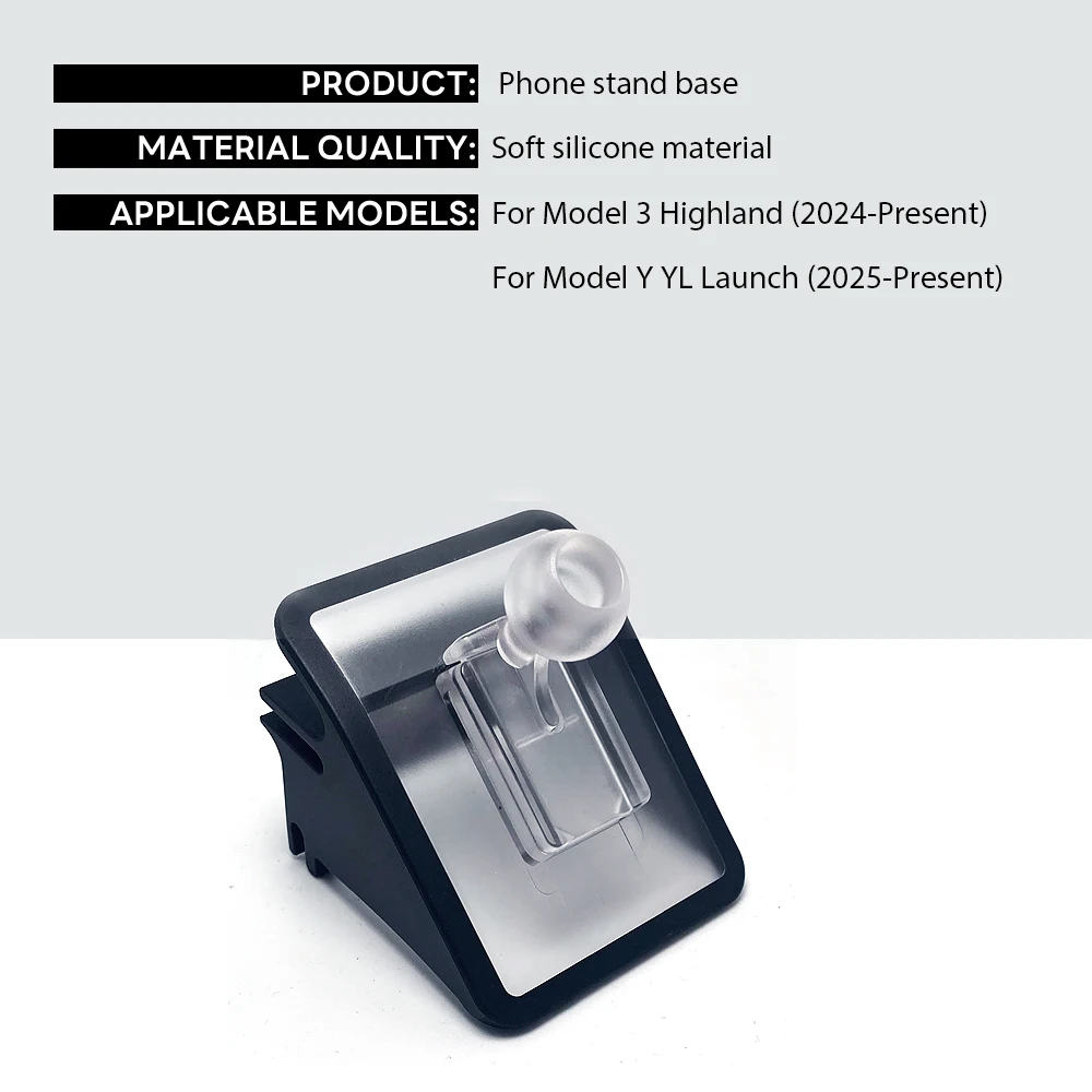 TESY Car Cell Phone Holder Support Mount Bracket Vent Clip For Tesla Model YL Y Juniper Launch 2026 2025 Model 3 Highland 2024