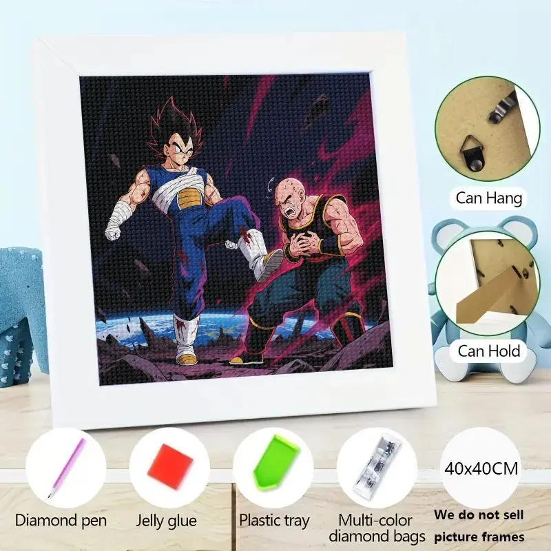 

1 шт. Dragon Ball Z Vegeta Kicking Krillin 5D DIY полная дрель квадратный комплект алмазной живописи, аниме Манга персонаж горный хрусталь вышивка