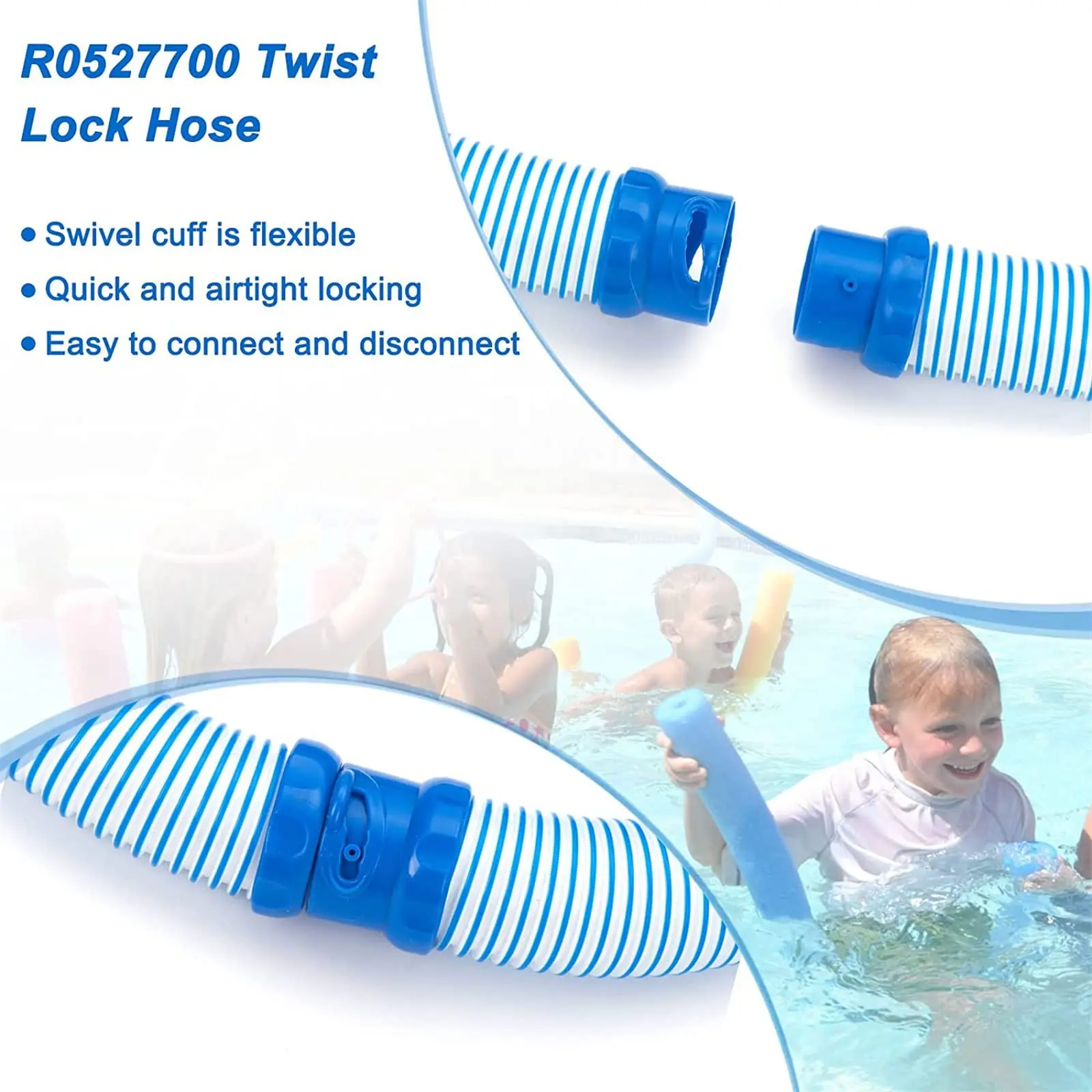 Wąż do odkurzacza basenowego z zamkiem obrotowym do Zodiac MX8 Mx6 X7 T3 T5, zamiennik węża z zamkiem obrotowym do odkurzacza basenowego