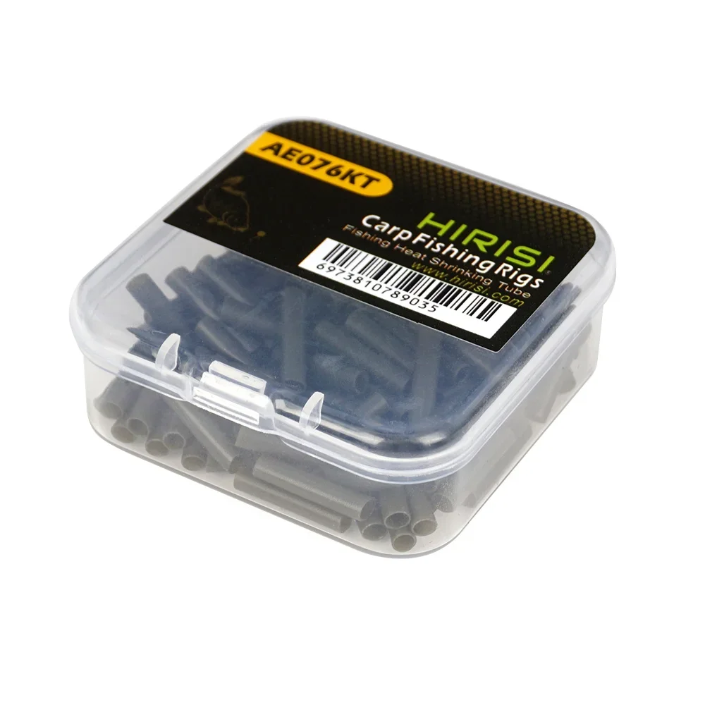 Hirisi 100 قطعة مجموعة أنبوب الانكماش الحراري لصيد سمك الشبوط مكافحة تشابك هوك الأكمام روني الشعر تلاعب اكسسوارات دائم صيد السمك