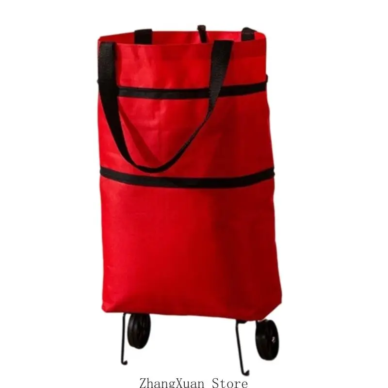 Rolltasche mit großem Fassungsvermögen, faltbare Einkaufswagenträger mit Rollenunterstützung für Marktausflüge und – Detail 2
