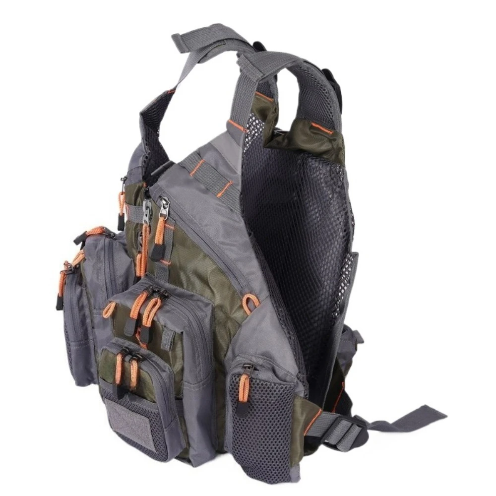 Wandern Radfahren Einstellbare Schwimmen Weste Angelgerät Rucksack Atmungsaktive Multifunktionale Outdoor Sport Bergsteigen Brust Tasche