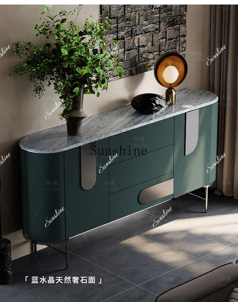 

Modern light luxury high-end villa entrance cabinet simple foyer partition FT