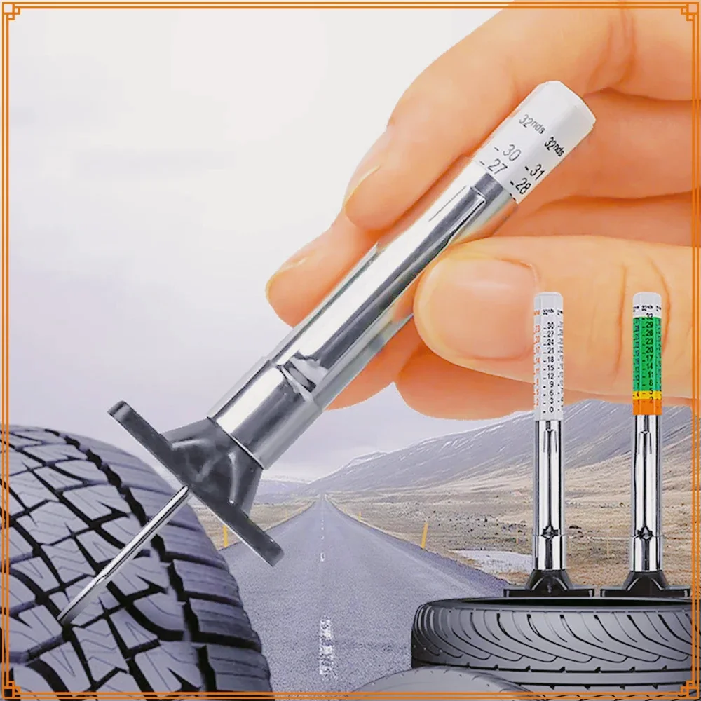 25mm Car Tyre Measuring Pen   Depth Feeler Gauge Thickness Gauges  Universal Tire Tread Pattern Depth Measuring Tool