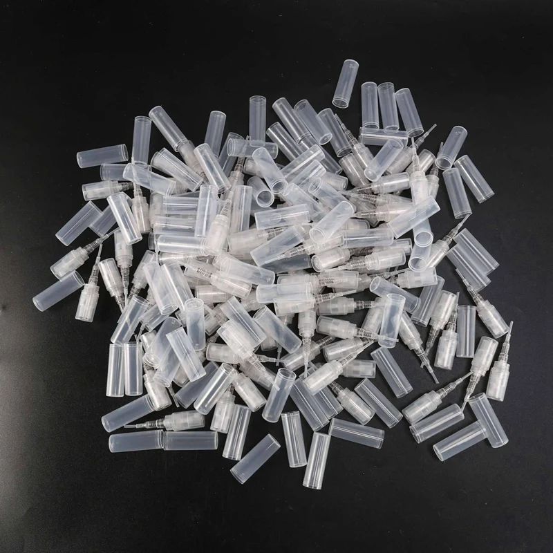 زجاجة رذاذ بلاستيكية صغيرة شفافة 2 مل، زجاجة عطر فارغة مناسبة لحفلات السفر 360 قطعة