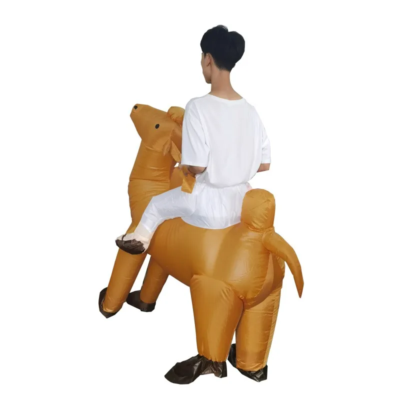 Riding Camel Inflatable Clothing on Amazon Hot Selling Funny Annual Meeting Stage Props Stupid and Cute Cartoon Camel Inflatable