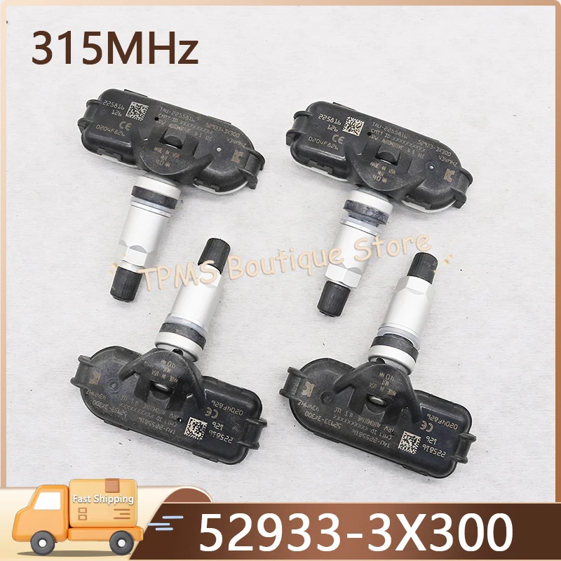 

4 шт., 315 МГц, система контроля давления в шинах TPMS 52933-3X300 для Kia Rio Cadenza Sportage Toyota Sequoia Sienna Hyundai Accent