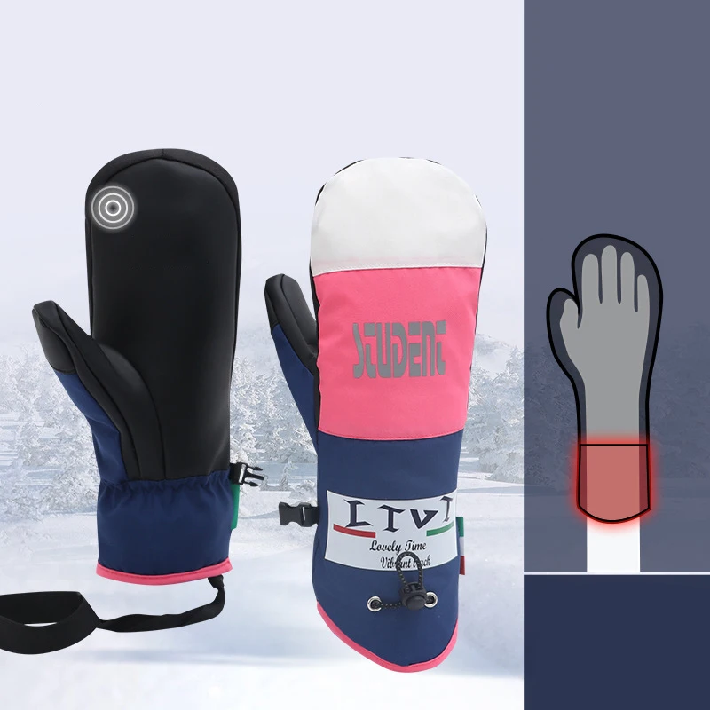 Ski Handschoenen Winter Waterdichte Windpoef Slijtvaste Ski Sneeuw Handschoen Outdoor Sport Thermische Snowbaording Handschoenen Voor Mannen Vrouwen