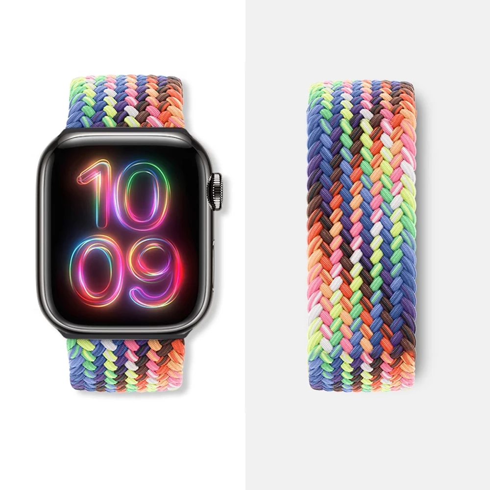 

Braided solo strap For Apple watch band 45mm 44mm 42mm 40mm Ultra 49mm 38 41mm nylon bracelet correa series 8 7 5 4 3 2 1 SE 6 9