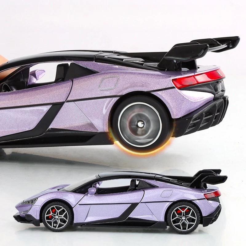 محاكاة 1:32 BYD انظر إلى U9 Supercar سبيكة نموذج معدني دييكاست مصغرة Voiture الصوت ضوء الصبي لعبة سيارة هدية عيد ميلاد