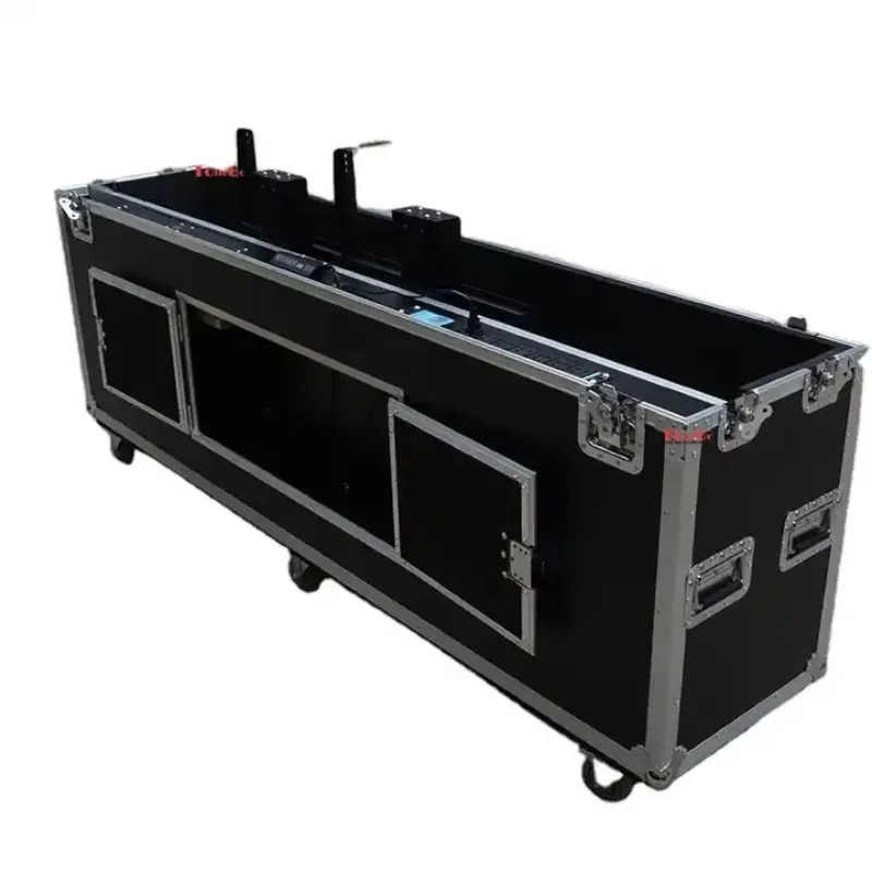Customization 98'' 100'' Mobile Motorized Multimedia Plasma LED LCD TV Electric Lift Screen Display Flight Case